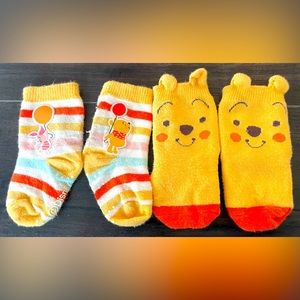 Disney - Winnie the Pooh Sock Set for Baby - SIZE: 0-6 Month